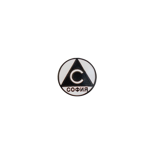 Badge Slavia Sofia black nickel screw